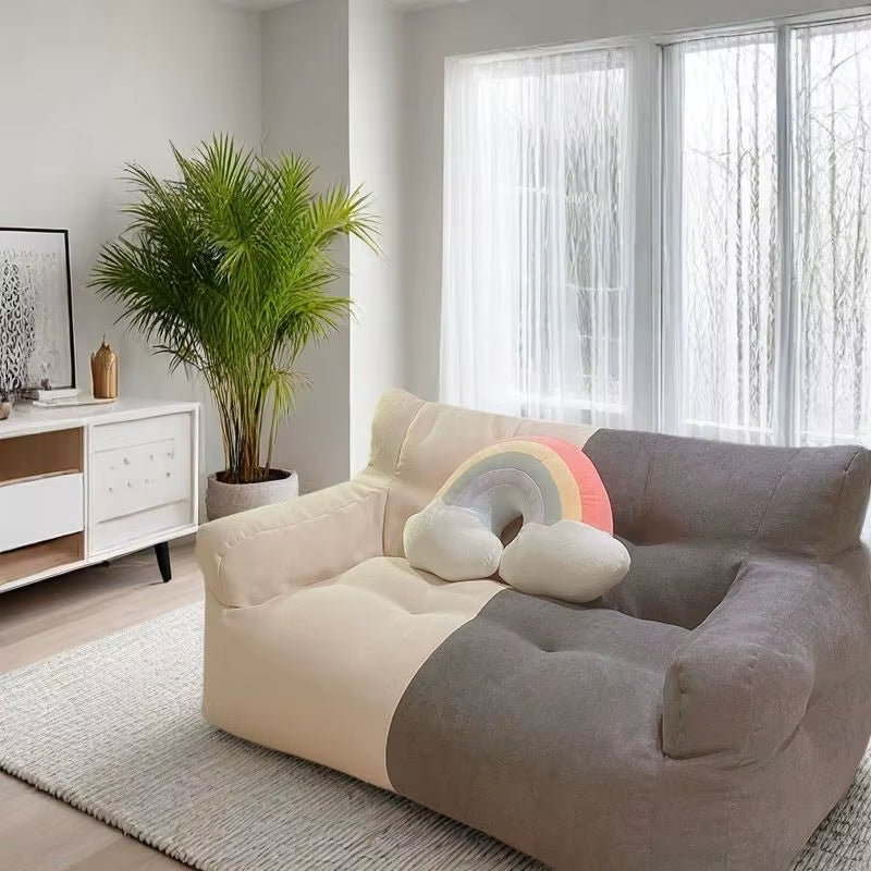Oversized Cozy Bean Bag Sofa with Plush Foam Filling for Adults Soft Lazy Sofa Modern Accent Comfy Chairscouches for Living Room