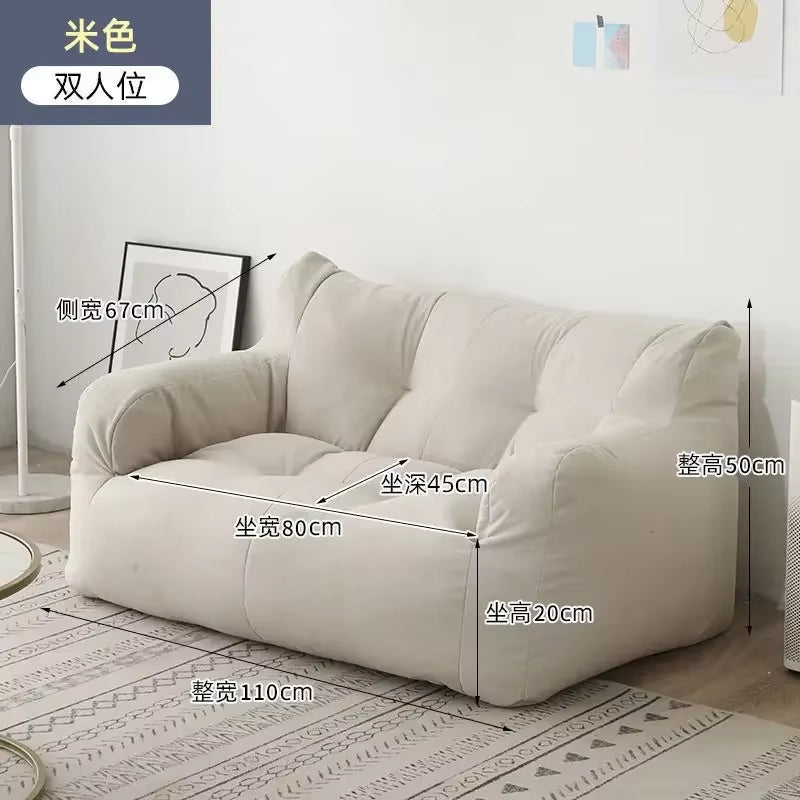 Oversized Cozy Bean Bag Sofa with Plush Foam Filling for Adults Soft Lazy Sofa Modern Accent Comfy Chairscouches for Living Room