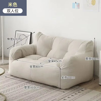 Oversized Cozy Bean Bag Sofa with Plush Foam Filling for Adults Soft Lazy Sofa Modern Accent Comfy Chairscouches for Living Room