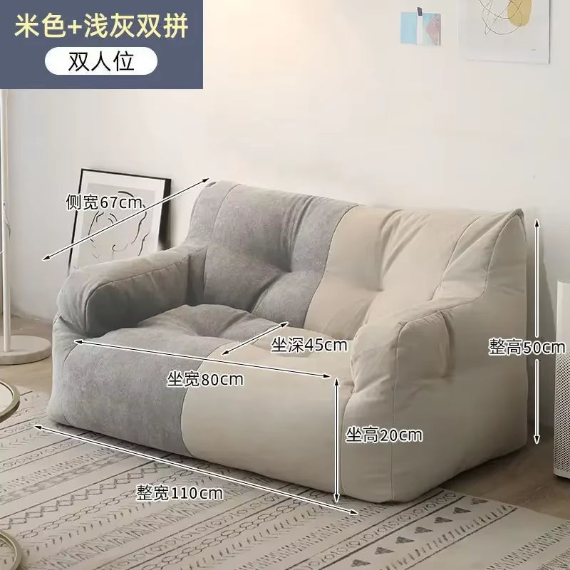 Oversized Cozy Bean Bag Sofa with Plush Foam Filling for Adults Soft Lazy Sofa Modern Accent Comfy Chairscouches for Living Room
