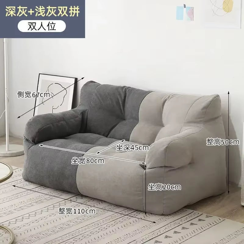 Oversized Cozy Bean Bag Sofa with Plush Foam Filling for Adults Soft Lazy Sofa Modern Accent Comfy Chairscouches for Living Room