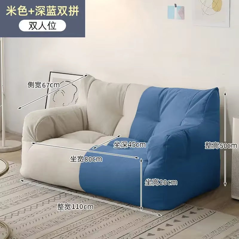 Oversized Cozy Bean Bag Sofa with Plush Foam Filling for Adults Soft Lazy Sofa Modern Accent Comfy Chairscouches for Living Room