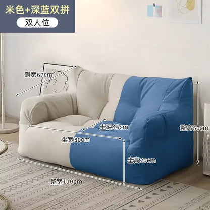 Oversized Cozy Bean Bag Sofa with Plush Foam Filling for Adults Soft Lazy Sofa Modern Accent Comfy Chairscouches for Living Room