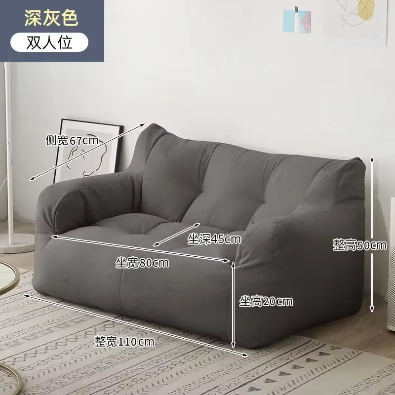 Oversized Cozy Bean Bag Sofa with Plush Foam Filling for Adults Soft Lazy Sofa Modern Accent Comfy Chairscouches for Living Room