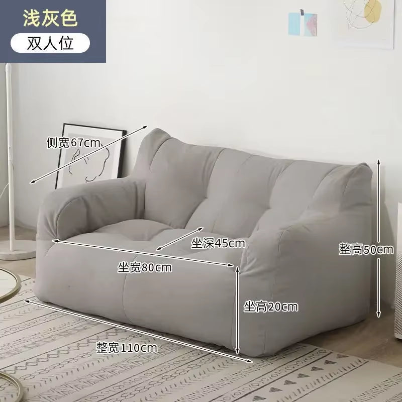Oversized Cozy Bean Bag Sofa with Plush Foam Filling for Adults Soft Lazy Sofa Modern Accent Comfy Chairscouches for Living Room