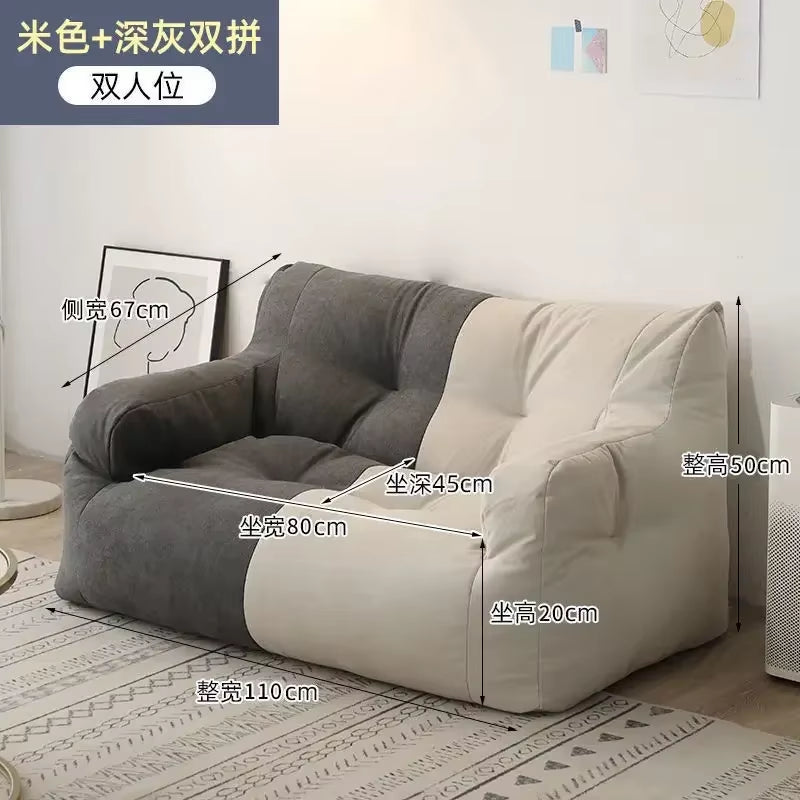 Oversized Cozy Bean Bag Sofa with Plush Foam Filling for Adults Soft Lazy Sofa Modern Accent Comfy Chairscouches for Living Room