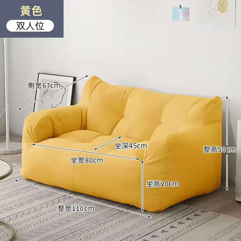 Oversized Cozy Bean Bag Sofa with Plush Foam Filling for Adults Soft Lazy Sofa Modern Accent Comfy Chairscouches for Living Room