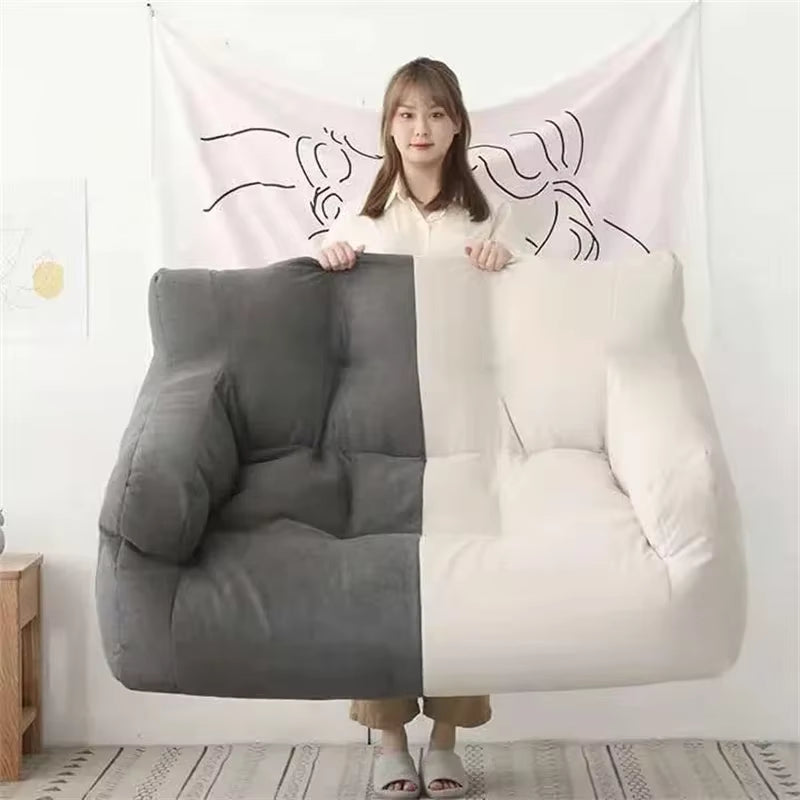 Oversized Cozy Bean Bag Sofa with Plush Foam Filling for Adults Soft Lazy Sofa Modern Accent Comfy Chairscouches for Living Room