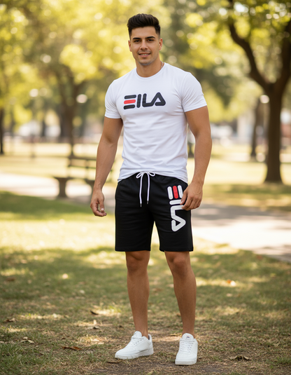 Conjunto Deportivo de Camiseta y Pantalones Cortos para Hombre